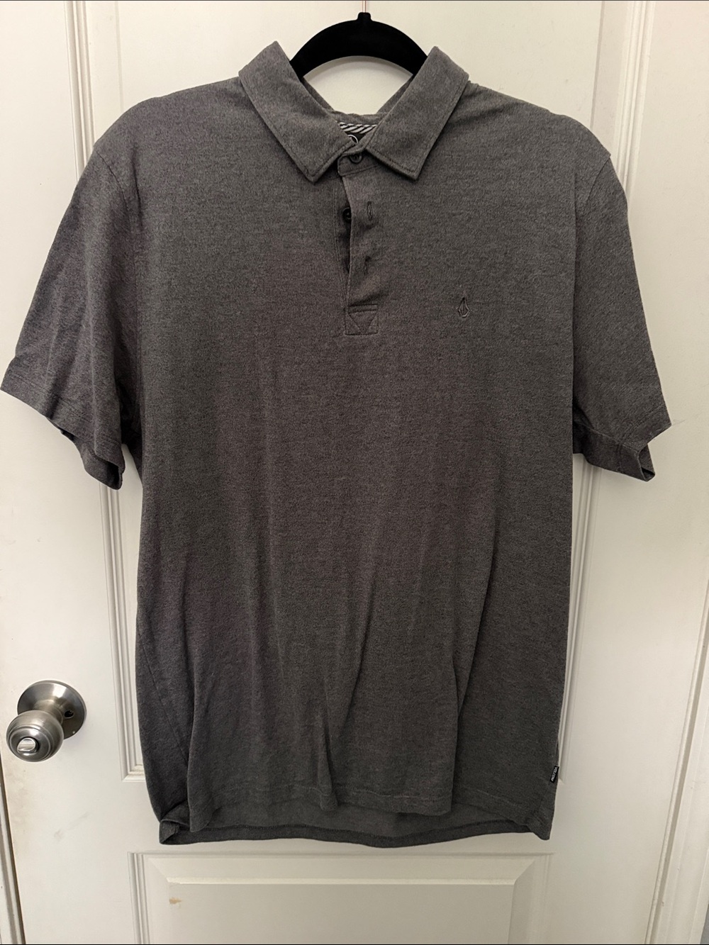 Volcom Men's Charcoal Gray Polo Shirt